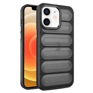 For iPhone 12 Cooling Armor Translucent Mesh Breathable Phone Case(Black)