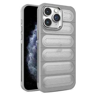 For iPhone 11 Pro Cooling Armor Translucent Mesh Breathable Phone Case(Grey)