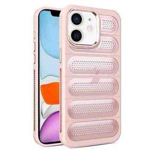 For iPhone 11 Cooling Armor Translucent Mesh Breathable Phone Case(Pink)