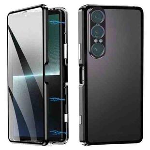 For Sony Xperia 1 VII HD Magnetic Metal Tempered Glass Phone Case(Black)
