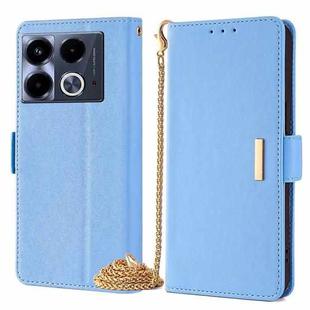 For Infinix Note 40 4G Crossbody Chain Leather Phone Case(Blue)