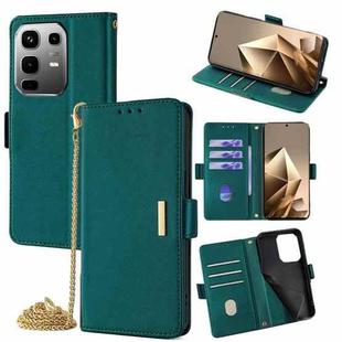 For Infinix Note 50 4G Crossbody Chain Leather Phone Case(Green)