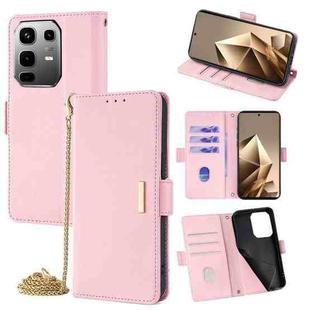 For Infinix Note 50 4G Crossbody Chain Leather Phone Case(Pink)
