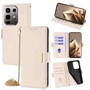 For Infinix Note 50 4G Crossbody Chain Leather Phone Case(White)