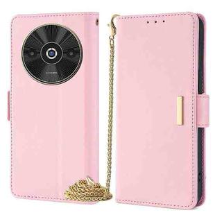 For Xiaomi Redmi A3 4G Crossbody Chain Leather Phone Case(Pink)