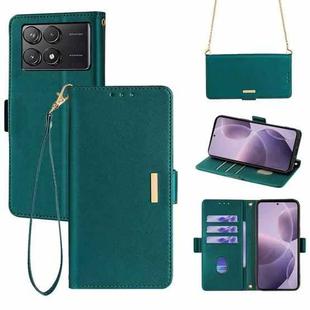 For Xiaomi Redmi K70 5G / K70 Pro 5G Crossbody Chain Leather Phone Case(Green)