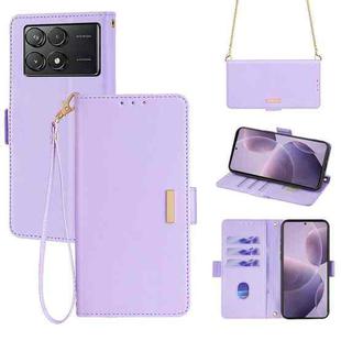 For Xiaomi Redmi K70 5G / K70 Pro 5G Crossbody Chain Leather Phone Case(Purple)