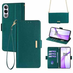 For OnePlus Ace 3V 5G Crossbody Chain Leather Phone Case(Green)