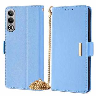 For OnePlus Nord CE4 5G Crossbody Chain Leather Phone Case(Blue)