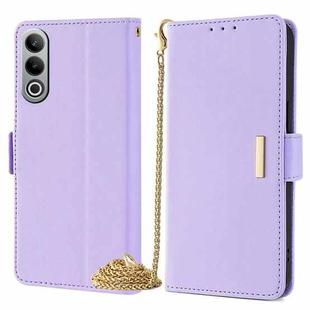 For OnePlus Nord CE4 5G Crossbody Chain Leather Phone Case(Purple)