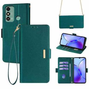 For ZTE Blade A53 4G Crossbody Chain Leather Phone Case(Green)