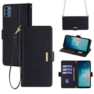 For Nokia C300 4G US Crossbody Chain Leather Phone Case(Black)