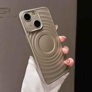 For iPhone 15 Wave Texture PC Shockproof Phone Case(Grey)