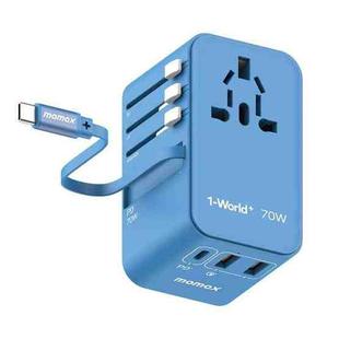 MOMAX 1-World+ 70W Gallium Nitride Expansion Cable Global Conversion Socket Power Adapter(Blue)