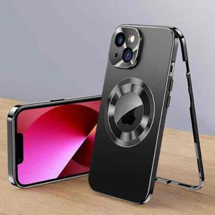 For iPhone 13 Magnetic HD Tempered Glass Phone Case(Black)