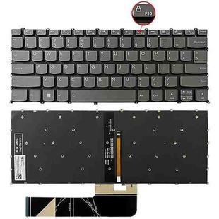 For Lenovo IdeaPad 5 / Yoga Slim 7 Pro  US Version Laptop Backlight Keyboard, F10 Key with Lock Icon(Grey)