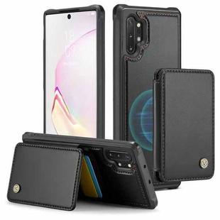 For Samsung Galaxy Note10+ 5G JEEHOOD J05 Business Magnetic Style RFID Leather Phone Case(Black)