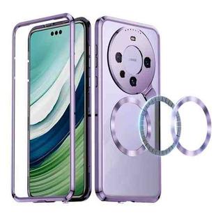 For Huawei Mate 60 Pro Aromatherapy Holder Single-sided MagSafe Magnetic Phone Case(Purple)