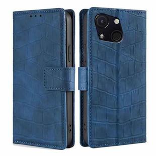 For Itel A50C 4G Skin Feel Crocodile Magnetic Clasp Leather Phone Case(Blue)