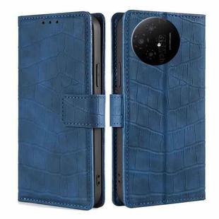 For TCL 50 XL Skin Feel Crocodile Magnetic Clasp Leather Phone Case(Blue)