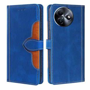 For Itel S24 4G Skin Feel Magnetic Buckle Leather Phone Case(Blue)