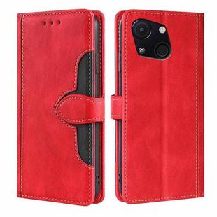 For Itel A50C 4G Skin Feel Magnetic Buckle Leather Phone Case(Red)