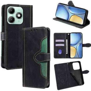 For itel A90 4G Skin Feel Magnetic Buckle Leather Phone Case(Black)