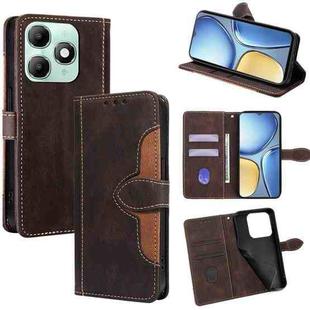 For itel A90 4G Skin Feel Magnetic Buckle Leather Phone Case(Brown)