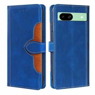 For Google Pixel 8a Skin Feel Magnetic Buckle Leather Phone Case(Blue)