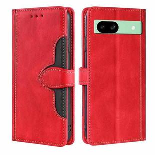 For Google Pixel 8a Skin Feel Magnetic Buckle Leather Phone Case(Red)