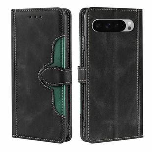 For Google Pixel 9 Pro XL Skin Feel Magnetic Buckle Leather Phone Case(Black)