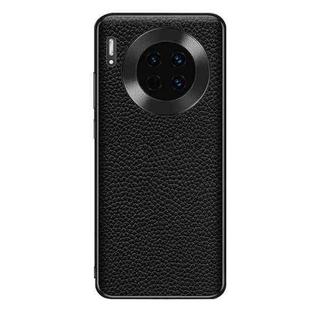 For Huawei Mate 30 Pro Genuine Leather Litchi Texture Phone Case(Black)