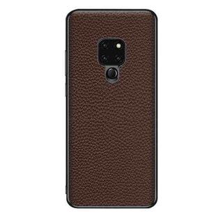 For Huawei Mate 20 Genuine Leather Litchi Texture Phone Case(Coffee)