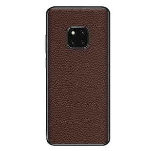 For Huawei Mate 20 Pro Genuine Leather Litchi Texture Phone Case(Coffee)