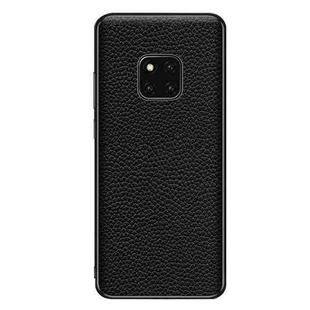 For Huawei Mate 20 Pro Genuine Leather Litchi Texture Phone Case(Black)