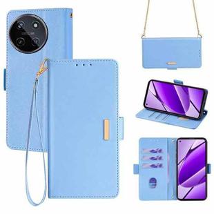 For Realme 11 4G Crossbody Chain Leather Phone Case(Blue)