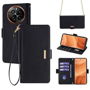 For Realme GT5 Pro 5G Crossbody Chain Leather Phone Case(Black)