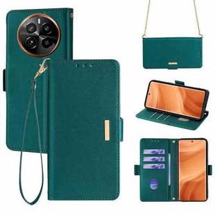 For Realme GT5 Pro 5G Crossbody Chain Leather Phone Case(Green)