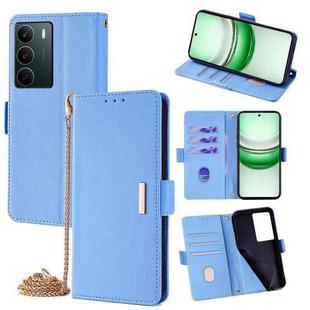 For Realme C71 4G Crossbody Chain Leather Phone Case(Blue)
