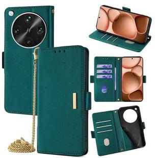 For OPPO Find X8 Ultra 5G Crossbody Chain Leather Phone Case(Green)