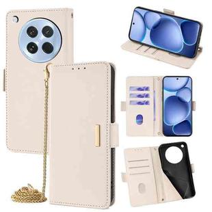 For OPPO Find X8s 5G Crossbody Chain Leather Phone Case(White)