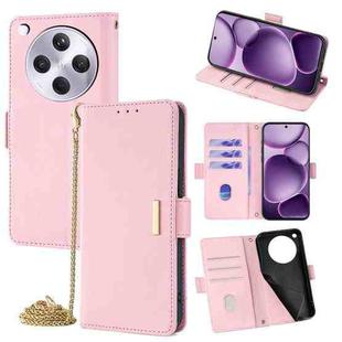 For OPPO Find X8s+ 5G Crossbody Chain Leather Phone Case(Pink)