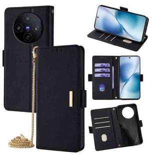 For vivo X200s 5G Crossbody Chain Leather Phone Case(Black)