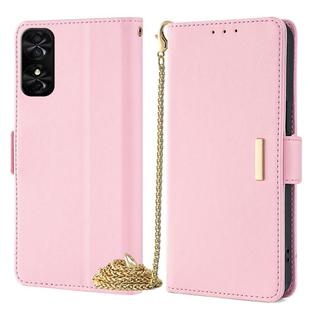 For TCL 50 SE 4G Crossbody Chain Leather Phone Case(Pink)