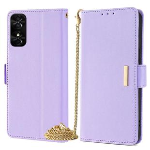 For TCL 50 SE 4G Crossbody Chain Leather Phone Case(Purple)