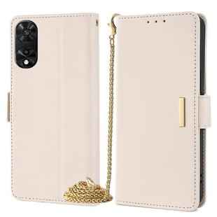 For TCL 505 4G Crossbody Chain Leather Phone Case(White)