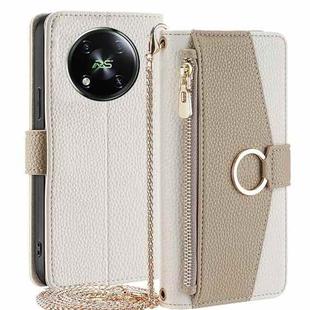 For itel RS4 4G Crossbody Litchi Texture Leather Phone Case(White)