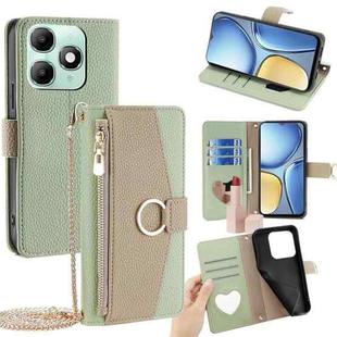 For itel A90 4G Crossbody Litchi Texture Leather Phone Case(Green)