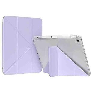 For iPad 10.2 2021 / 2020 / 2019 GEBEI Deformation Leather Tablet Case(Purple)