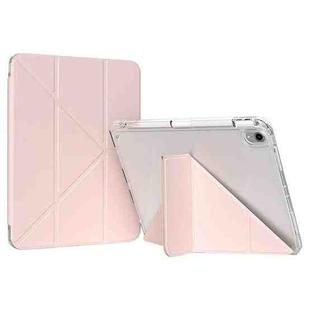 For iPad Air 13 2024 / Pro 12.9 GEBEI Deformation Leather Tablet Case(Pink)